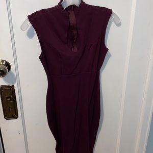 Purple body-con dress